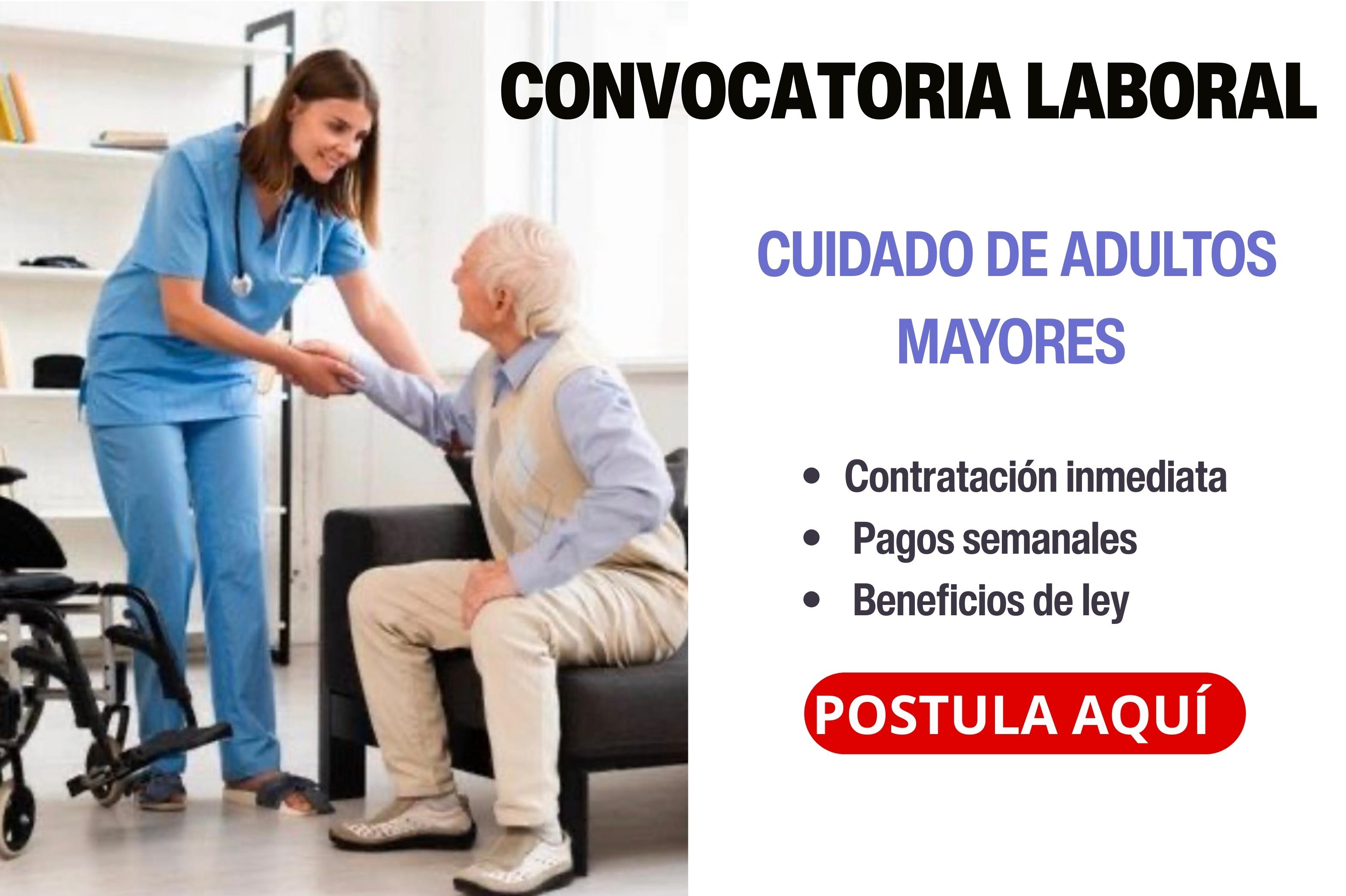 Se Requiere Personal para el Cuidado de Adultos Mayores