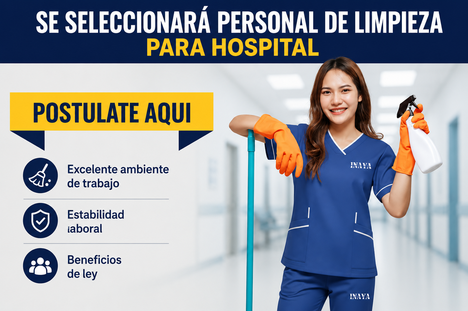 Hospitales Solicitan Personal de Limpieza – Aplica Ahora