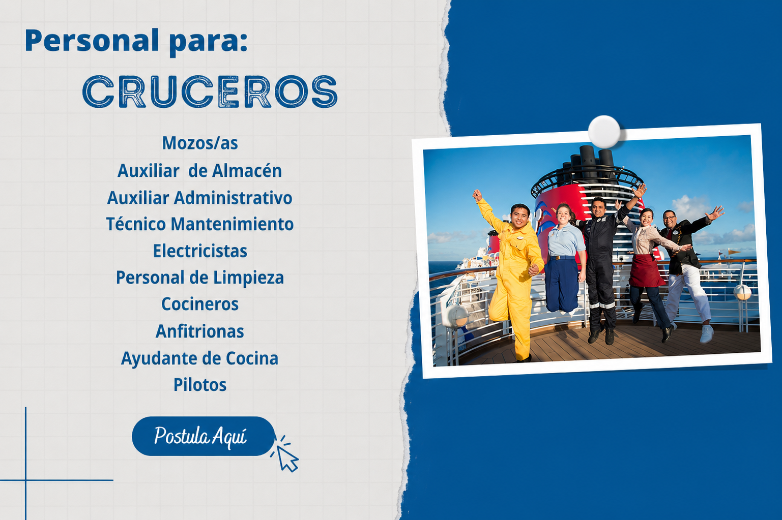 Empresas de Cruceros Buscan Personal – Postula Hoy