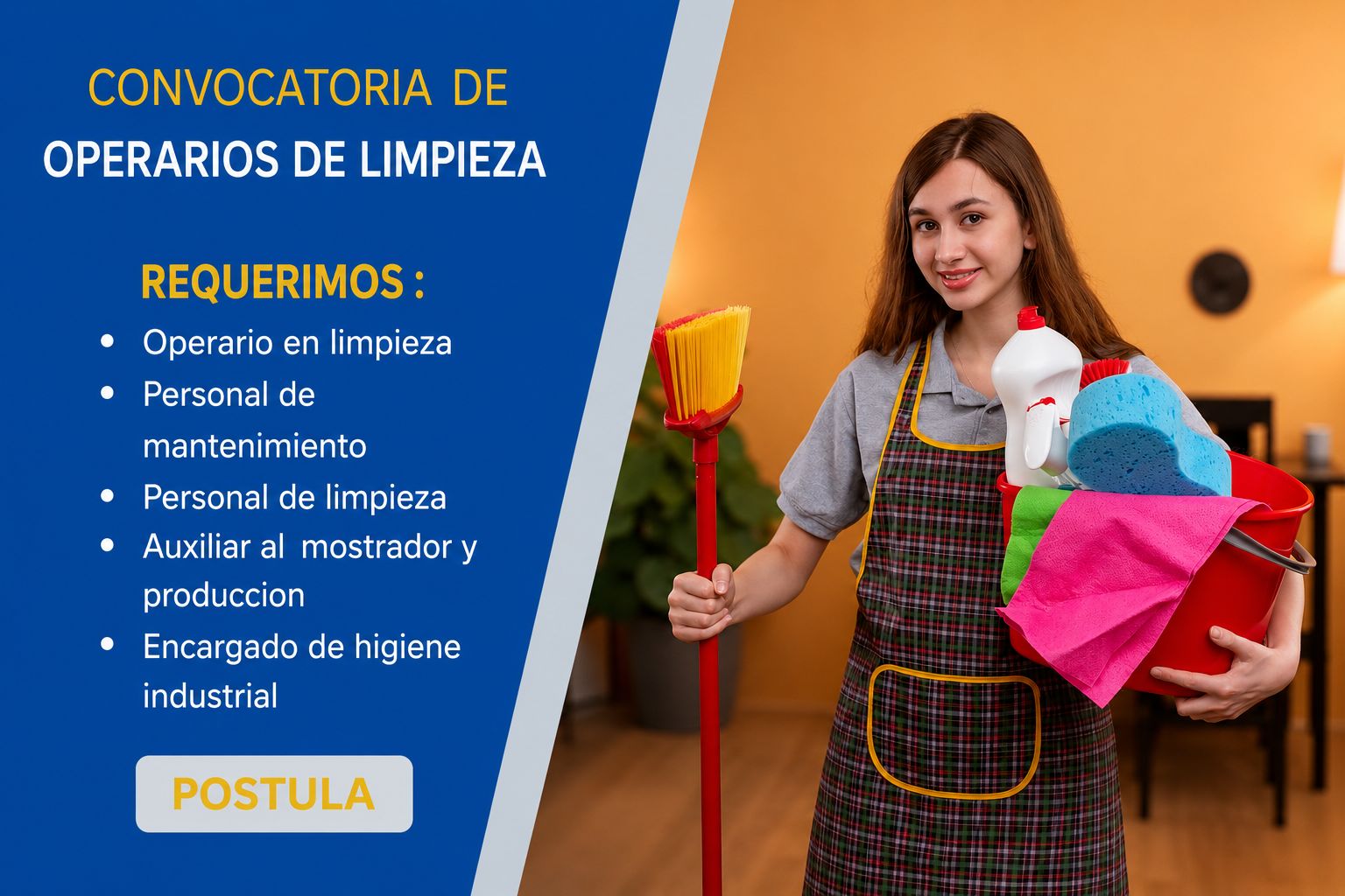 Se Requiere Auxiliar de Limpieza con Ingreso Inmediato